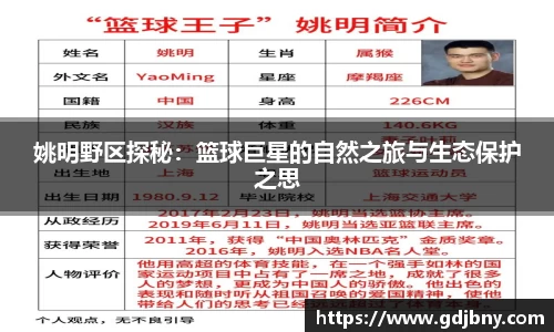 姚明野区探秘：篮球巨星的自然之旅与生态保护之思